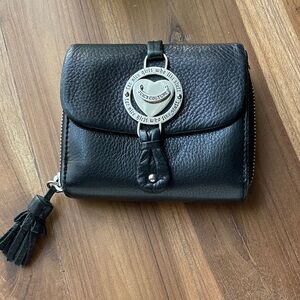 Juicy Couture Black Leather Wallet with Tassel
